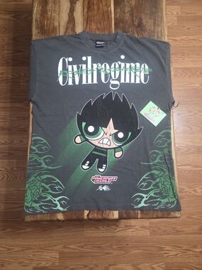 Civil Regime x Powerpuff Girls "Buttercup" Vintage Washed Tee
